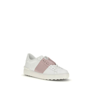 White Calf Leather Bos Taurus Sneakers