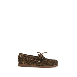 Mocasines sin cordones multicolor de cuero de becerro Bos Taurus