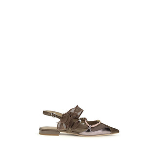 Brown Goatskin Ballet Flats