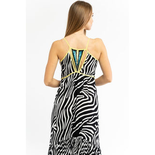 Schwarzes Viskose-Freizeitkleid