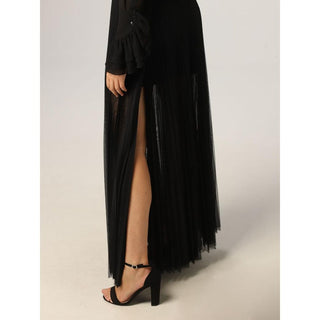 Schwarzer, langer Rock aus Polyester