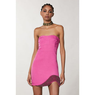 Lässiges Kleid aus lila Polyester