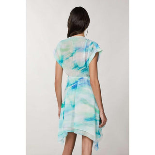 Türkisfarbenes Freizeitkleid aus Polyester