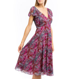 Lässiges Kleid aus lila Polyester