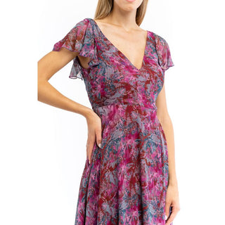 Lässiges Kleid aus lila Polyester