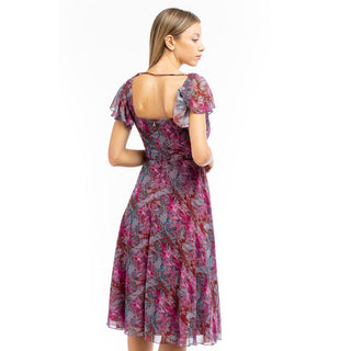 Lässiges Kleid aus lila Polyester