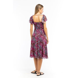Lässiges Kleid aus lila Polyester