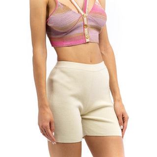 Beige Nylon Leggings