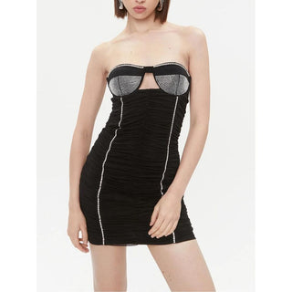 Black Polyamide Cocktail Dress