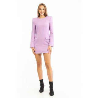 Lässiges Kleid aus lila Polyester