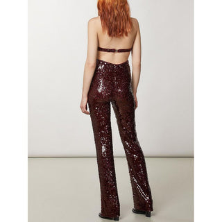 Roter Polyester-Jumpsuit