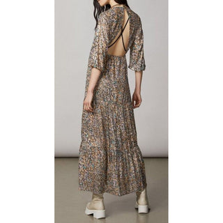 Gold Silk Casual Dress
