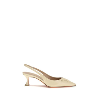 Beige Kalbsleder Bos Taurus Pumps mit mittlerem Absatz