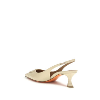 Beige Kalbsleder Bos Taurus Pumps mit mittlerem Absatz