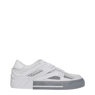 Weiße Low-Top-Sneaker aus Leder