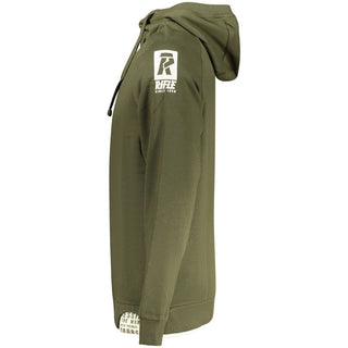 Sudadera verde de algodón para hombre