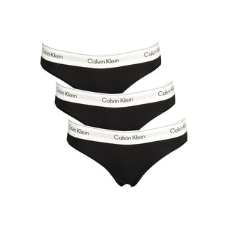 Ropa interior femenina de algodón negra