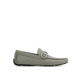 Graue Kalbsleder Slipper