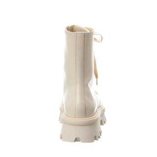 Botas blancas de piel de becerro  