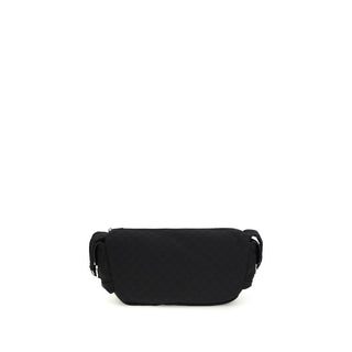 Bolso de hombro negro de poliéster