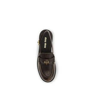 Mocasines slip-on de cuero de becerro marrón Bos Taurus
