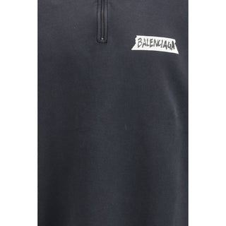 Black Cotton Sweatshirt