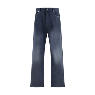 Blaue Relaxed Fit Jeans aus Baumwolle