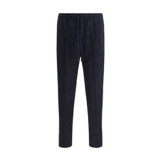 Blue Polyester Athletic Pants