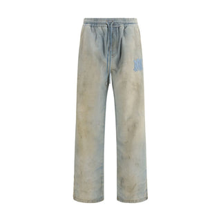 Jeans de algodón azul de corte relajado  