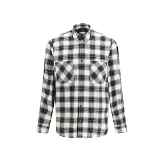 Camisa negra de algodón con estampado