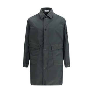 Grauer Polyester-Mantel