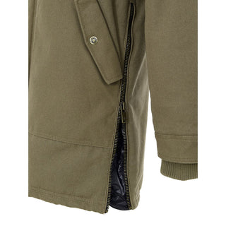Grüner Baumwollparka