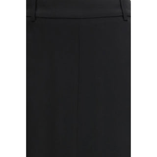 Black Acetate Long Skirt