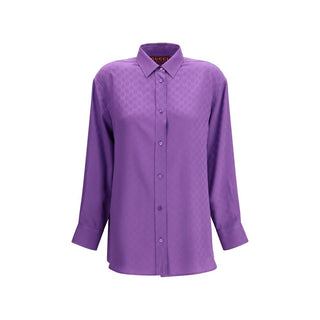 Violettes Seidenhemd