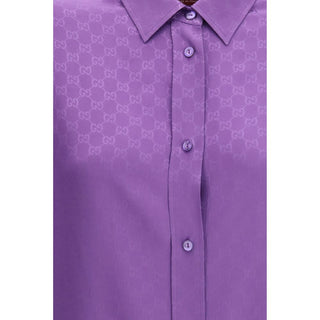 Violettes Seidenhemd