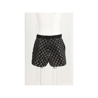 Black Viscose Bermuda Shorts