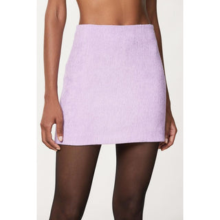 Minifalda morada de poliéster