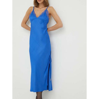 Blaues Freizeitkleid aus Viskose