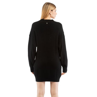 Schwarzes lässiges Kleid aus Nylon