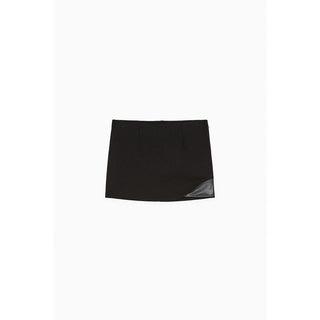 Black Viscose Mini Skirt