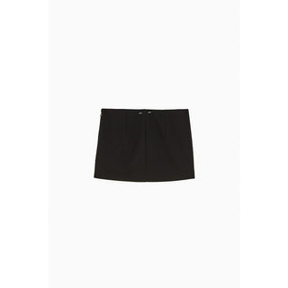 Black Viscose Mini Skirt