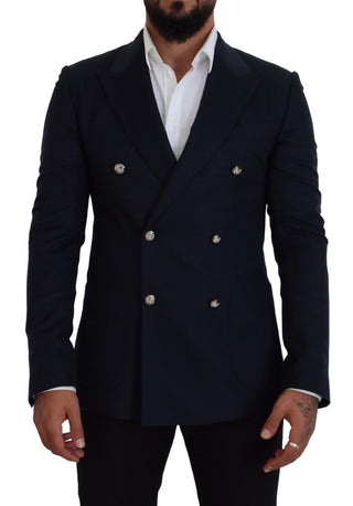 Abrigo formal cruzado azul