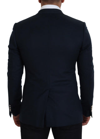 Abrigo formal cruzado azul