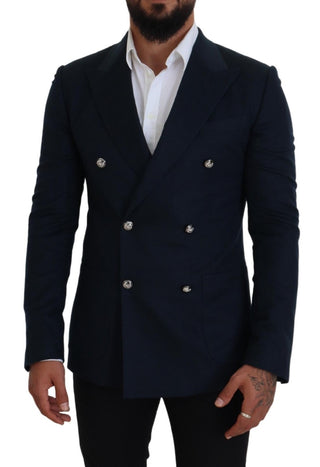 Abrigo formal cruzado azul