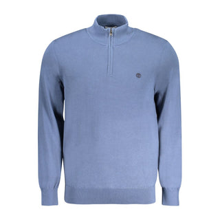 Blauer Baumwollpullover für Herren