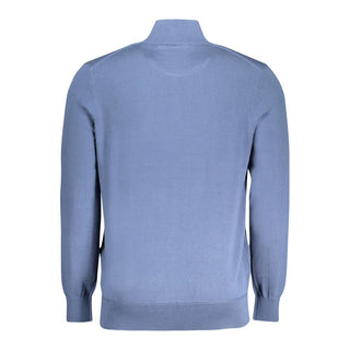 Blauer Baumwollpullover für Herren