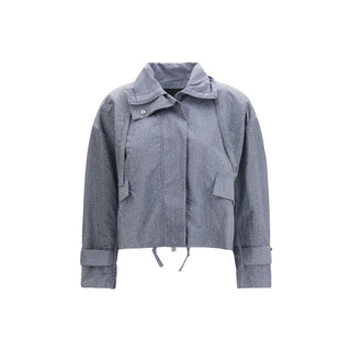 Blaue Polyester-Shelljacke