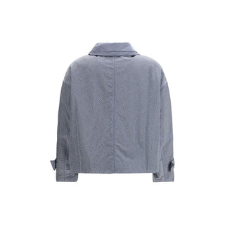 Blaue Polyester-Shelljacke