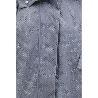 Blaue Polyester-Shelljacke