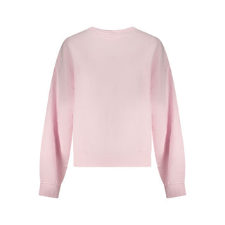 Pinkes Baumwoll-Sweatshirt für Damen